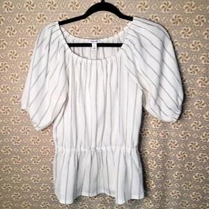 Nine West casual boho stripped fairycore shirt